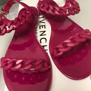 Authentic Givenchy fuchsia chain sandals
